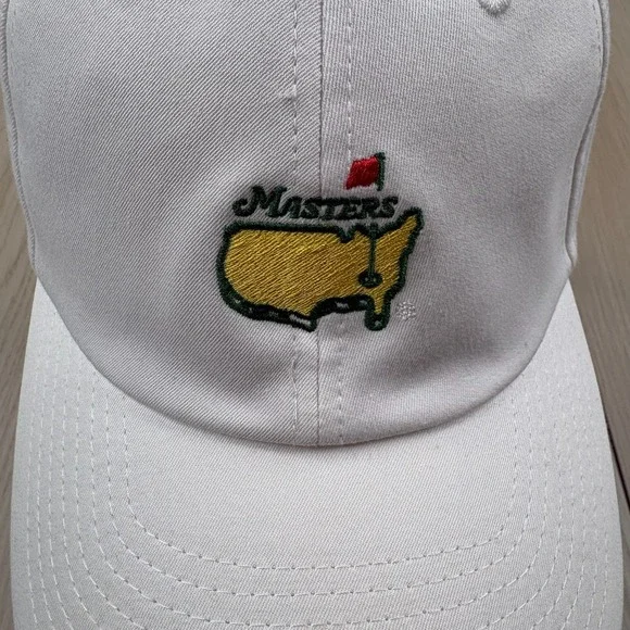 Masters American Needle Mens White Stretch Adjustable Golf Performance Hat Cap - Picture 2 of 11